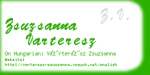 zsuzsanna varteresz business card